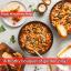 hearty veggie minestrone soup, topped with grated cheese, served with slices of bread