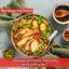wooden bowl of miso ramen with chicken